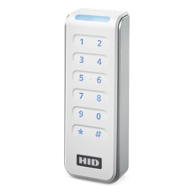 Lector de Control de Acceso / Multitecnología SEOS, iCLASS, MIFARE DESFire EV2 / Teclado 2x6 / Salida Wiegand y OSDP / RS-485 / 12 VCC