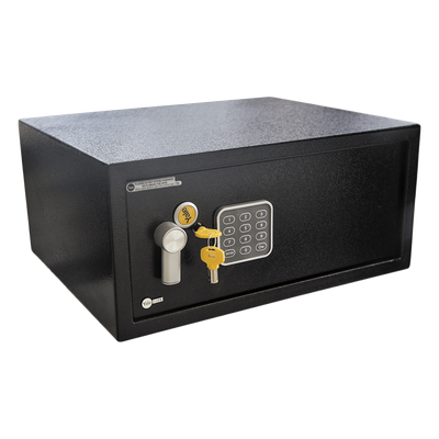 Caja Fuerte Electrónica / Capacidad Laptop 17" / Acero Calibre #16 y #9 / Cerradura Electrónica 3-8 Dígitos / 100,000 Combinaciones / Pilas AA