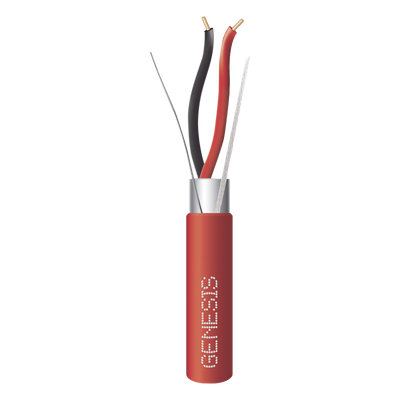 Cable de Alarma / 2x18 AWG / Blindado / FPLR Riser / 152 m (500 ft) / Rojo / -20°C a 75°C