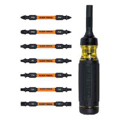 Desarmador Multipunta 15 en 1 / Matraca de 3 Posiciones / Puntas Doble Extremo Grado Industrial / Mango Cushion-Grip / Resistente al Impacto / 9,5'' (24,1 cm)