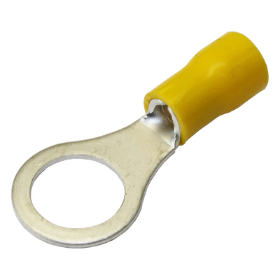 Terminal Tipo Ojo / 3/16" / Calibre 12-10 AWG / Amarillo / Paquete 25 Piezas