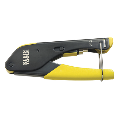 Pinza de Compresión para Conector F / Cables RG59 y RG6/6Q / Acero Antioxidante / Mango con Seguro / 5.59' (1700 mm) de Longitud