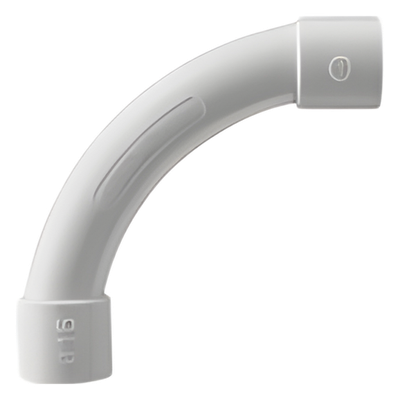 Curva para Tubería Rígida / 32 mm / PVC Auto-extinguible / Libre de Halógenos / Radio Estrecho / Datos y Telecomunicaciones