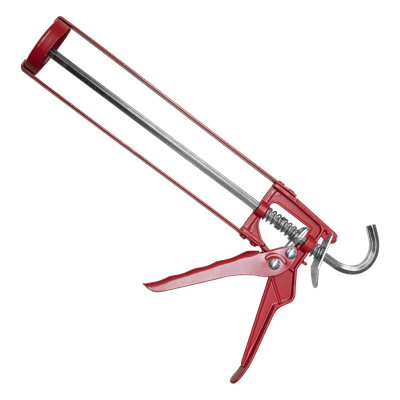 Pistola Calafateadora / 9" (228.6 mm) / Mango Aluminio y Marco Acero / Cartuchos Estándar 216 x 50 mm / Gatillo Ajustable / Espiga Gancho