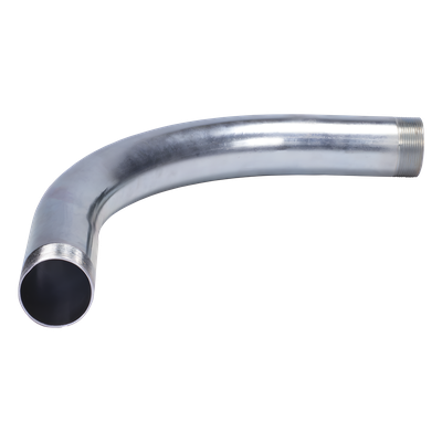 Codo 90° Galvanizado / 2 1/2" (63 mm) Pared Gruesa / Rosca Estándar / Etiqueta Amarilla / Interior