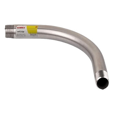 Codo de 1/2" Para Pared Gruesa / Acabado Liso / Resistente a Intemperie y Alta Temperatura / Rosca Cónica / Etiqueta Amarilla