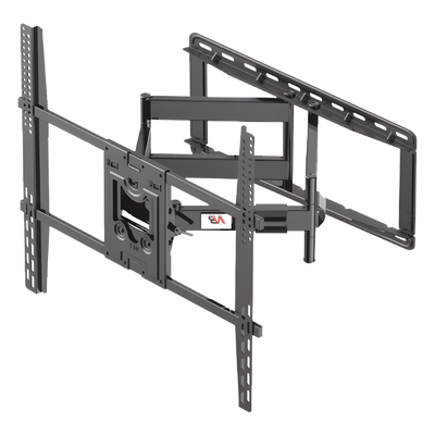 Soporte de Pared Articulado / Pantallas 75" a 110" / VESA 400x400 a 800x600 mm / Carga 90.9 kg (200 lbs) / Extensión 7.2 a 70 cm / Rotación 45° / Inclinación +10° a -5°