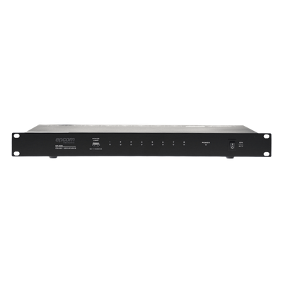 Secuenciador de Potencia / 8 Canales / Retraso 1 s / 6000 W Total / 10 A por Canal / Activación Remota 24 VCD / Rack 19" (1.7 ft)