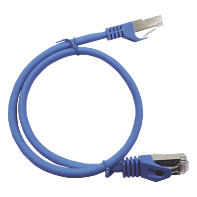 Cable de Parcheo / Cat6A / 10G / Blindado S/FTP / 2 m (6.56 ft) / AWG 27 / 1000 Ciclos / Azul