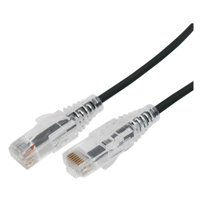 Cable de Parcheo UTP / Cat6A / 1 m (3.28 ft) / 28 AWG / Slim / RJ45 / Negro
