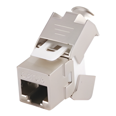 Módulo Jack Keystone / Cat6A / Blindado STP / Toolless / T568A/B / -40°C a 85°C / 24-26 AWG