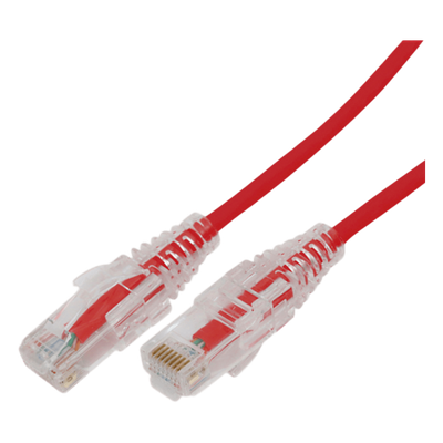 Cable de Parcheo Slim UTP Cat6A / 0.5 m (1.64 ft) / 28 AWG / Rojo / RJ45