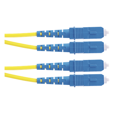 Jumper de Fibra Óptica / Monomodo OS2 9/125 / SC-SC Duplex / OFNR Riser / LSZH / 2 m (6.56 ft) / Amarillo