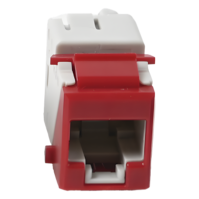 Jack Keystone Cat5e UTP / Terminación 110 / Color Rojo / -10 a 60°C / UL 94 V-0