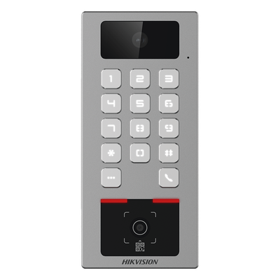 Terminal de Control de Acceso / Lector QR Exterior / Videoportero 2 MP / IP65 & IK09 / 100,000 Tarjetas / 300,000 Eventos / Bluetooth y App